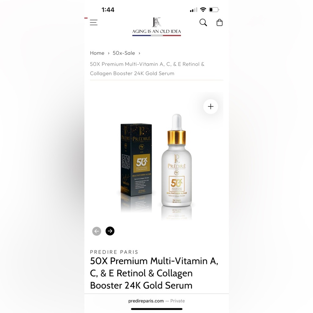 Predire Paris 50X Premium Multi-Vitamin Serum - Gold